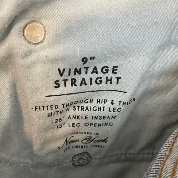 J Crew 9” Vintage Straight Jeans Button Fly - Picture 5 of 8